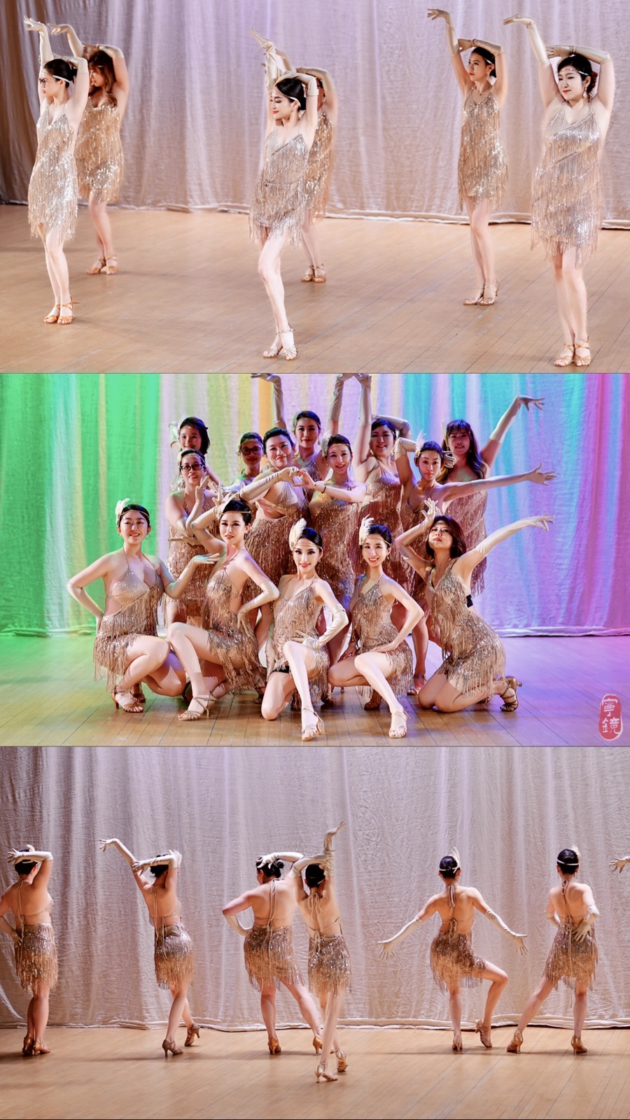 A Sway Dance student in performance attire